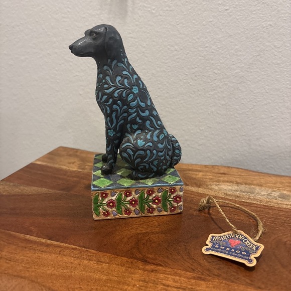 Jim Shore Dog Figurine Heartwood Creek "Licorice" Black Lab  2005 Enesco 4004854 - Picture 2 of 9